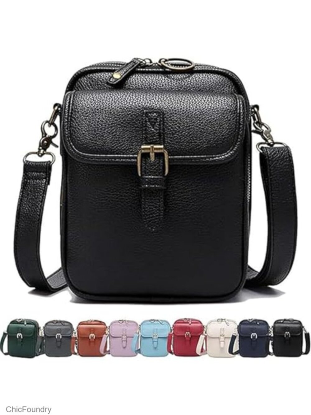 Large Capacity Faux Leather Anti-Theft Crossbody Bag